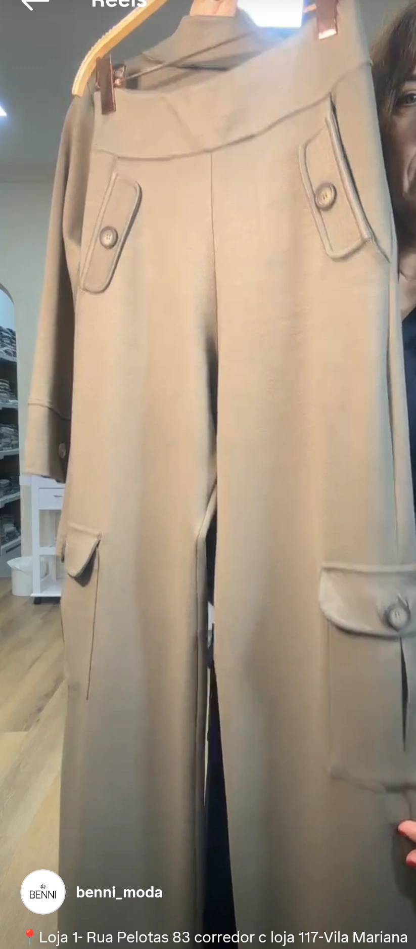 Calça Pantalona Cargo Sôfi Fendi