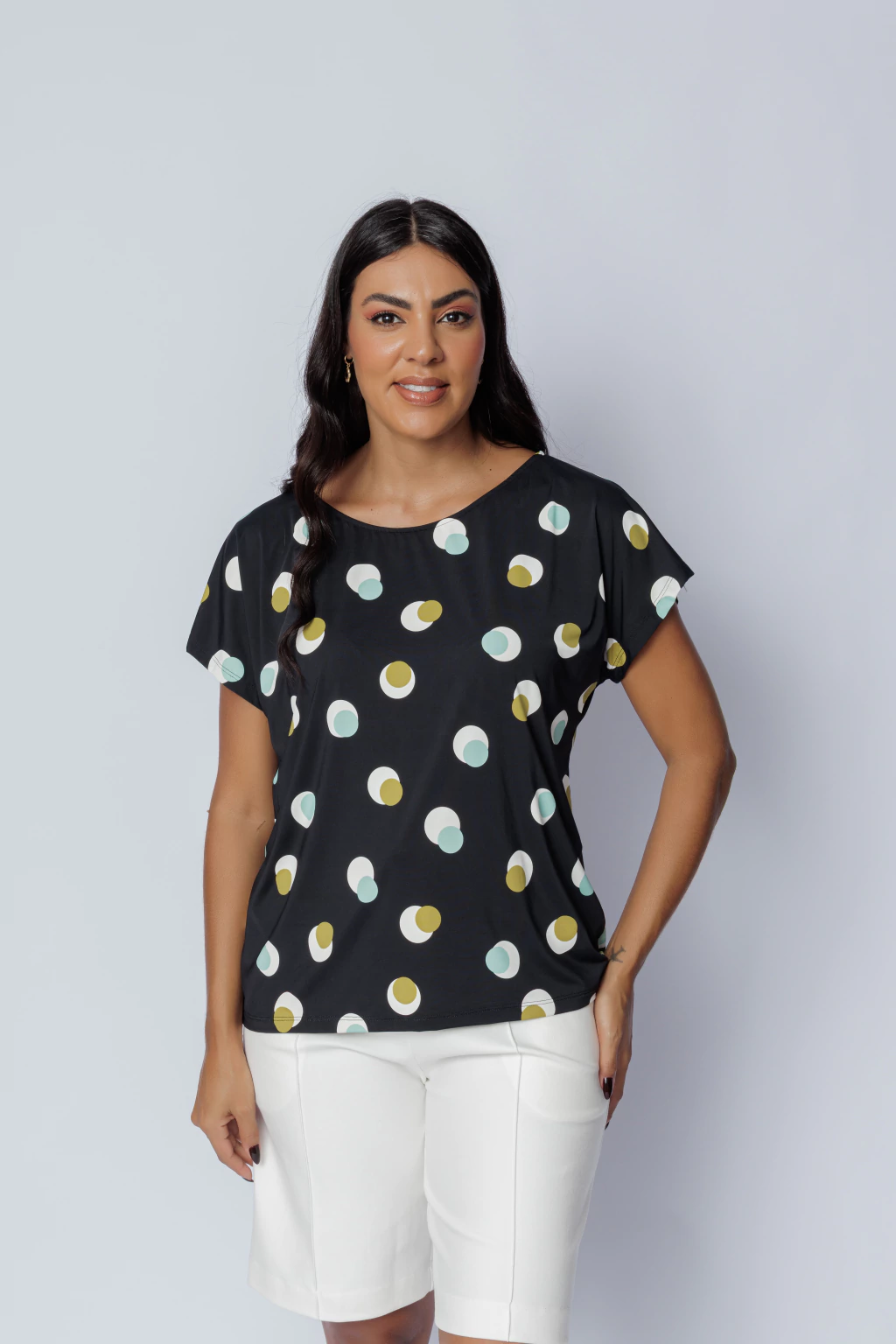 Blusa Lírio Estampa Bolas Coloridas