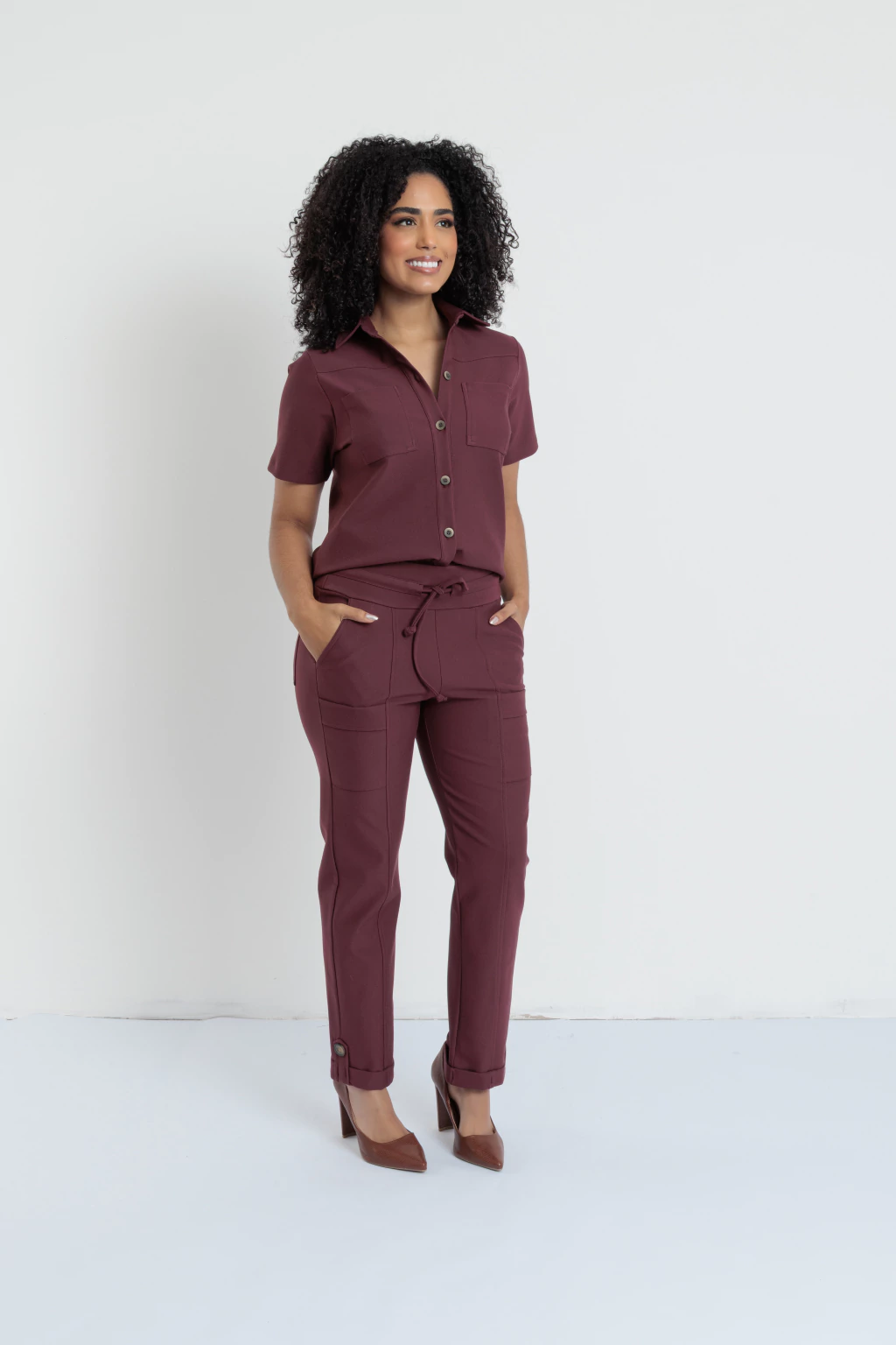 Calça Benni Cargo Vinho