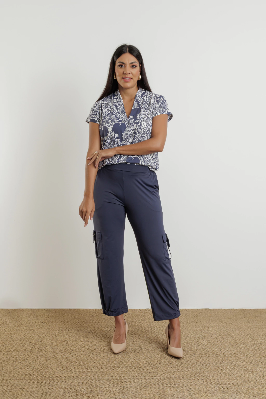 Calça Fluity Cargo Marinho