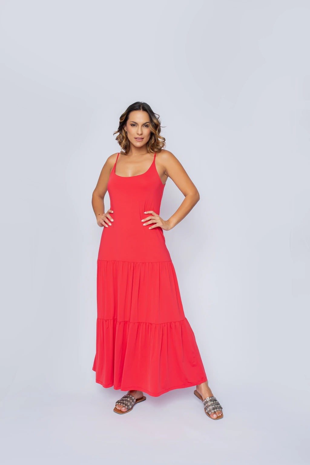 Vestido Longo 2 Marias Vermelho