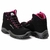 Bota de Segurança Em Microfibra Bico de PVC - Preto e Rosa - Estival - RG Safety - Calçados de Segurança, Adventure e EPIs