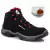 Bota de Segurança Em Microfibra Bico de Composite - Preto e Vermelho - Estival