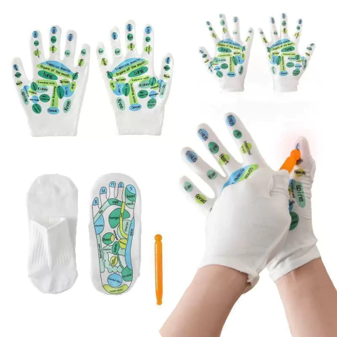 MEDIAS Y GUANTES DE ACUPRESION CON HERRAMIENTA - comprar online