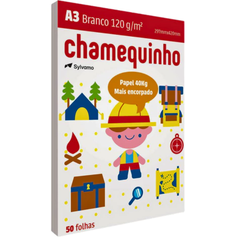 Papel Sulfite A3 Chamequinho 120 gr - 50 Folhas