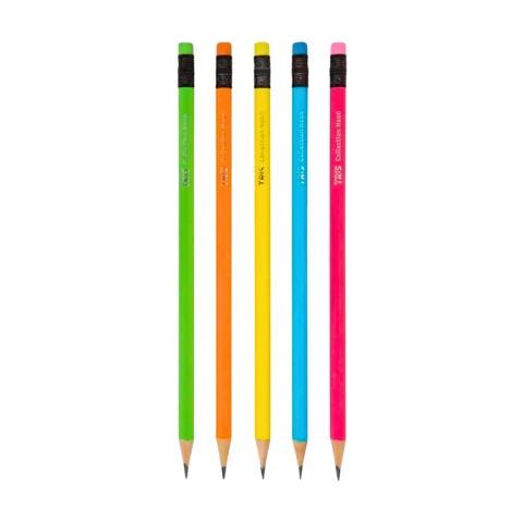 Lápis Preto com Borracha Collection Neon Tris