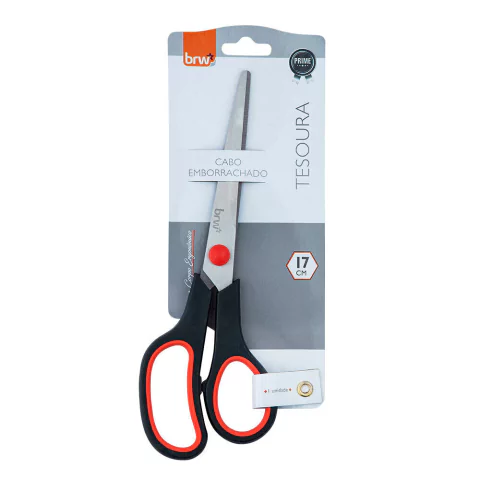 Tesoura Emborrachada 17cm BRW