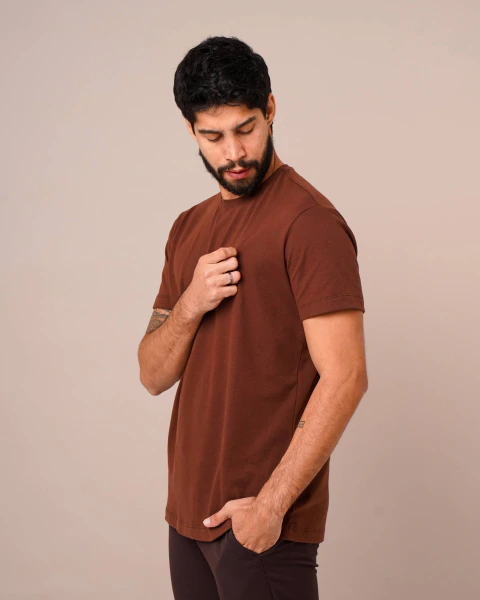 Camiseta Textura Marrom