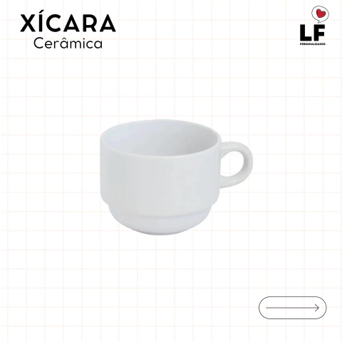XÍCARA CERÂMICA TRADICIONAL 180ML PERSONALIZADA