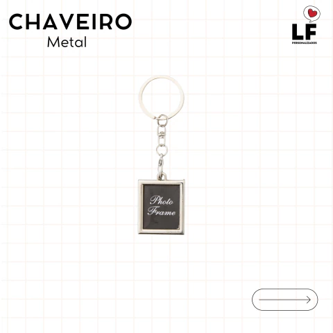 CHAVEIRO INOX FOTO 4x3CM