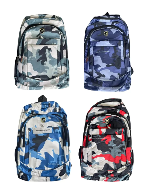 MOCHILA ESCOLAR REFORÇADA MILITAR CAMUFLADA - PRÓ