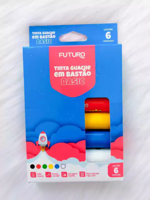 TINTA GUACHE EM BASTÃO BASIC - FUTURO ESCOLAR