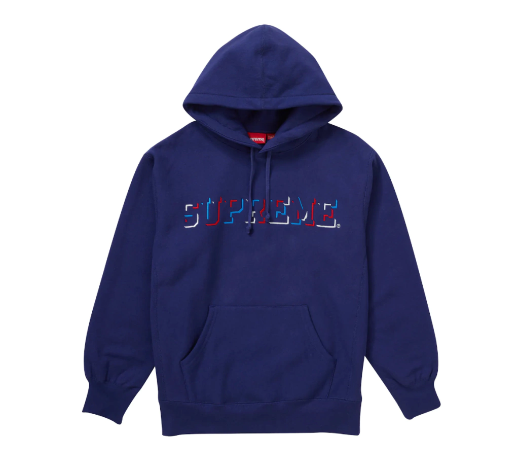 Hoodie Supreme Shadow Blue París thumbnail 3