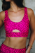 Top Cruzado Animal Print Fucsia - comprar online