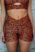Calza Cruzada Animal Print Naranja