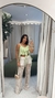 Blusa Linen na cor verde composta por calça areia use sôffi 
