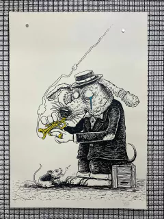 Cachorro e o Rato - Marcio Moreno- 48x66cm