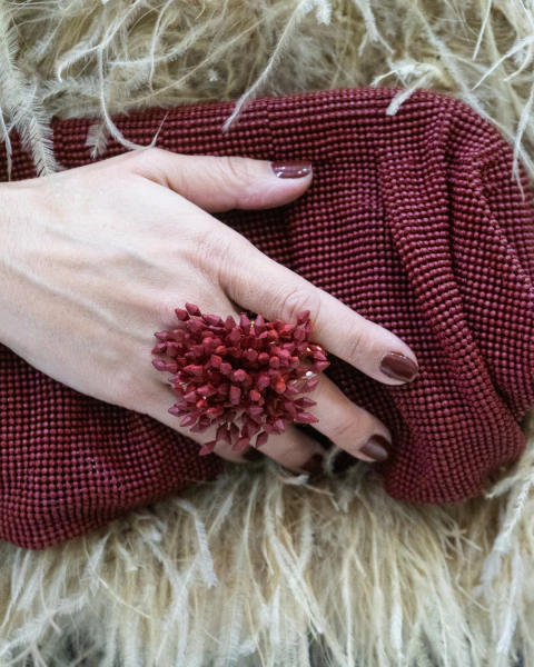 ANILLO CASCADA TOMATE