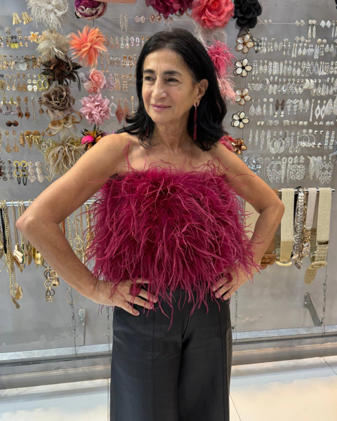 TOP DE PLUMAS VOLARE - comprar online