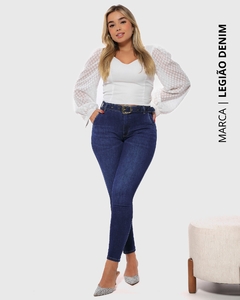Calça Skinny Cintura Alta Levanta Bumbum Legião Denim ᵇʸ Ri19 - 77096 na internet