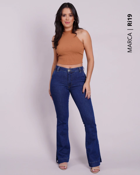 Calça Flare Cintura Alta Levanta Bumbum Ri19 ° 77238 ***
