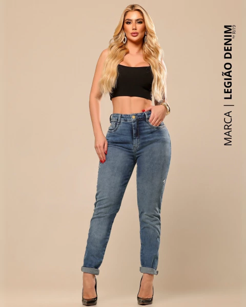 Calça Mom Cintura Alta Legião Denim ᵇʸ Ri19 ° 77736 *** - comprar online