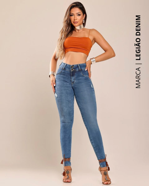 Calça Skinny Cintura Média Levanta Bumbum Legião Denim ᵇʸ Ri19 ° 78017 - comprar online