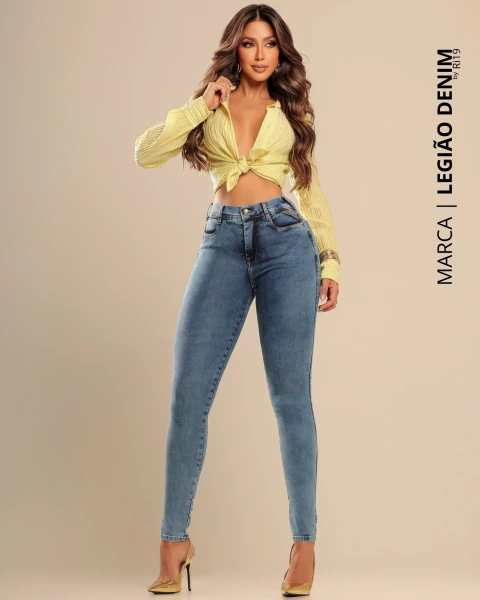 Calça Skinny Cintura Alta Levanta Bumbum Legião Denim ᵇʸ Ri19 ° 78358 - comprar online