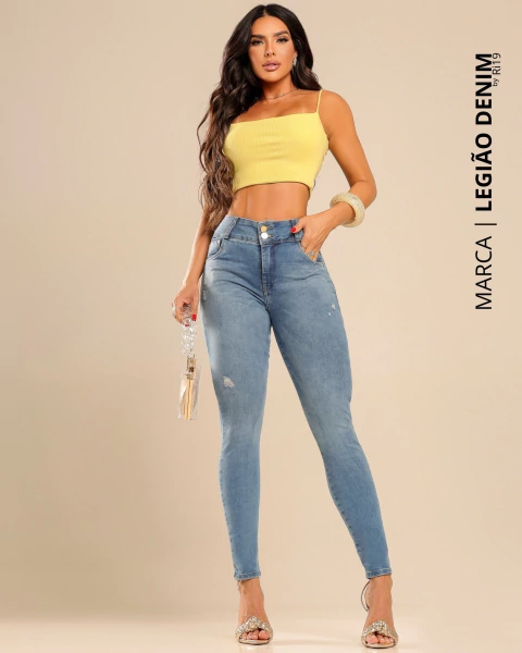 Calça Skinny Cintura Média Levanta Bumbum Legião Denim ᵇʸ Ri19 ° 78601 - comprar online