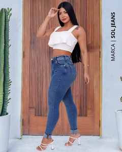 Calça Skinny Cintura Alta Levanta Bumbum Sol Jeans - 95261 ᴾᴿᴼᴹᴼᶜ̧ᴬ̃ᴼ - loja online