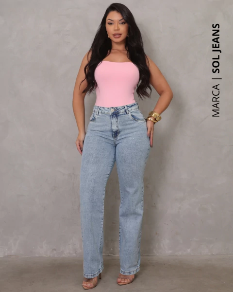 Calça Reta Cintura Alta Sol Jeans ° 953353 - comprar online