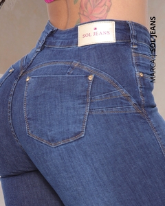 Imagem do Calça Skinny Cintura Alta Levanta Bumbum Sol Jeans - 95366
