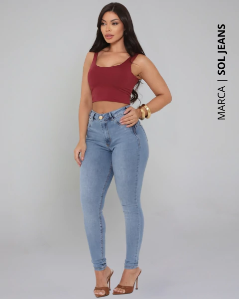 Calça Skinny Cintura Média Levanta Bumbum Sol Jeans ° 955872 - comprar online