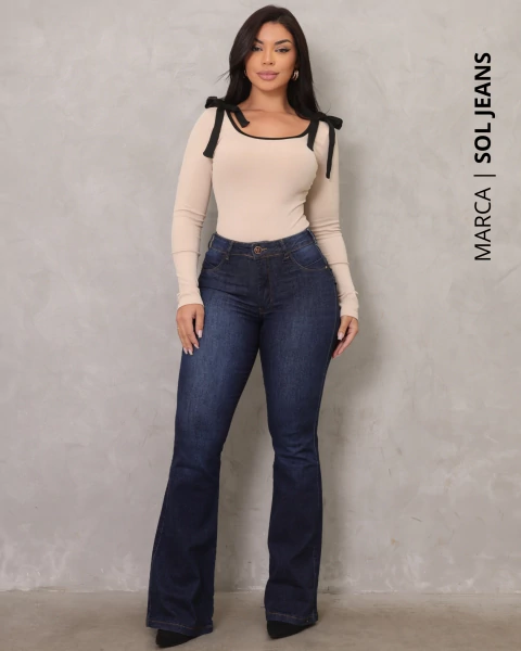 Calça Flare Cintura Alta Levanta Bumbum Sol Jeans ° 955891 - comprar online