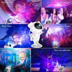 Astronauta Proyector Galaxia Estrellas Lampara con Control - M-store