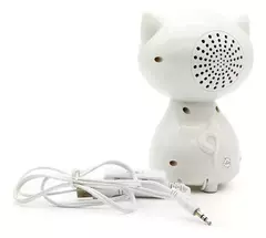 Imagen de Parlante De Gato Leerfei Multimedia Digital Speaker Pc Tv Color Blanco con verde