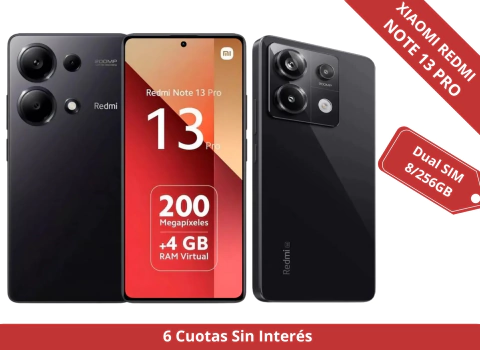 Xiaomi Redmi Note 13 Pro- 8/256GB-6.67"-Dual Sim-Black - comprar online