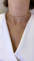 Chocker de zircônias baguete