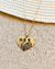 Colar de coração a laser dourado (gravação na frente da placa) - comprar online