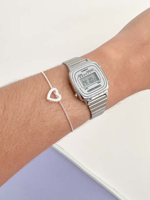Pulseira Coração Vazado Zircônias - comprar online