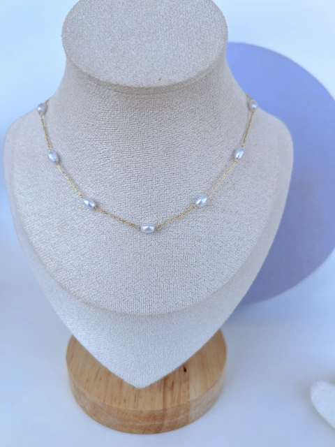Choker Grãos de Arroz de Pérolas - loja online