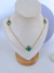 Colar Longo Trevo Verde - Narale Acessórios