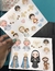Kit com Mini cartela de adesivos - Santinhos cute Os adesivos mais fofinhos e especiais você encontra aqui na GrazyParties.
