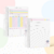 Kit escolar com Agenda escolar permanente 2DPP + Caderno pequeno + Etiquetas personalizadas no tema Animais no espaço rosa