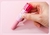 Borracha batom Hello Kitty roxo e rosa - Papelaria Htinha
