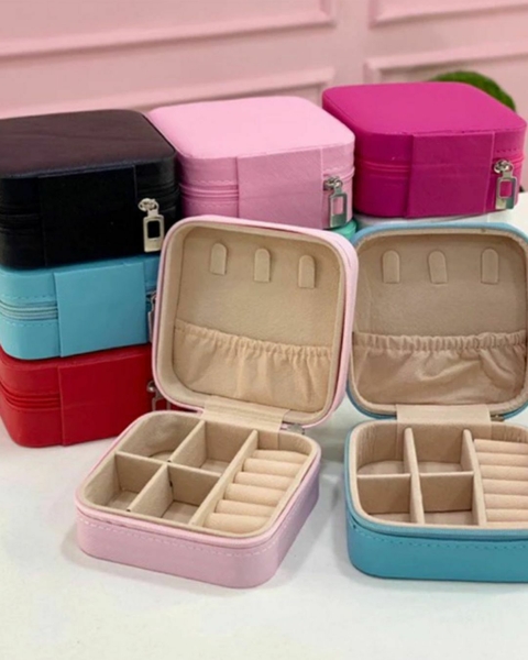 Mini Porta Joias Azul Claro - Compacto e Elegante