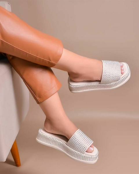 Papete Flatform Savannah Off Marfim - Conforto e Estilo