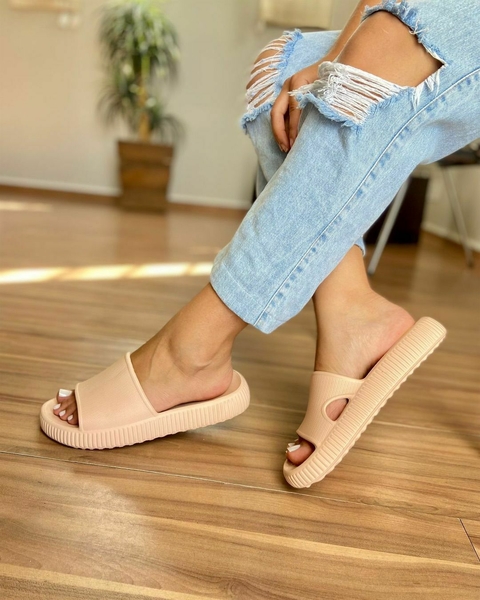 Chinelo Ortopédico Feminino Slide Nuvem em EVA Conforto - Rosê - comprar online