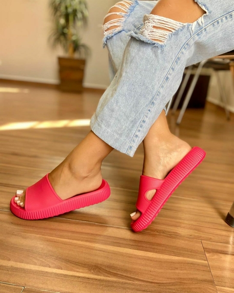 Chinelo Ortopédico Feminino Slide Nuvem em EVA Conforto - Vermelho