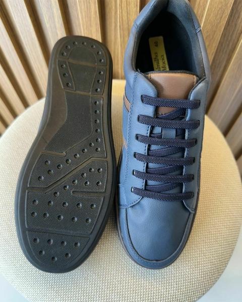 Sapatênis Masculino Linha Clássica Marinho Cappuccino - comprar online